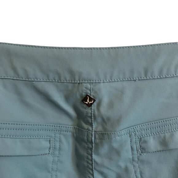 Prana Pants Woman’s Sz 6 Outdoor Hiking Trekking Camping Capri Cropped Blue - Picture 9 of 11